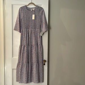 Melloday Floral Smocked Maxi Dress NWT
